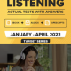 IELTS Listening Actual Tests (January to April 2022)
